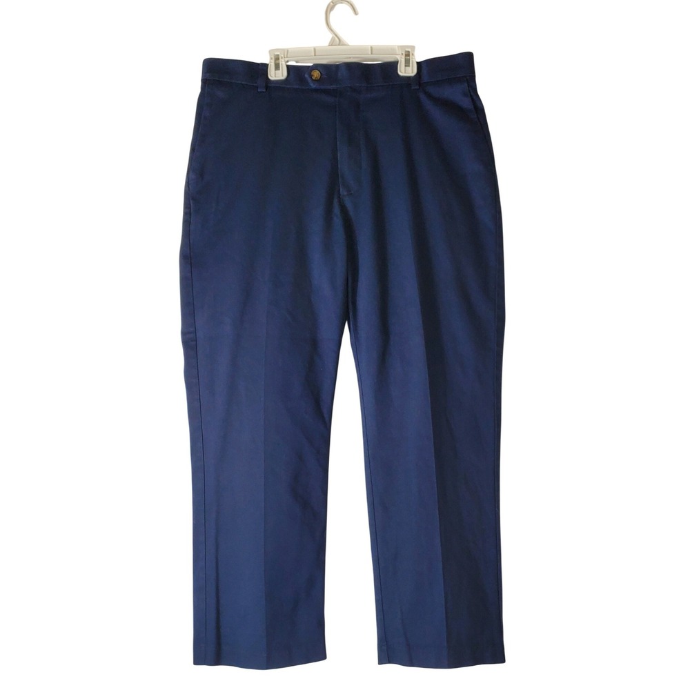 Roundtree & Yorke‎ TravelSmart Navy Blue Chino Pants Mens 36x29 CoreComfort